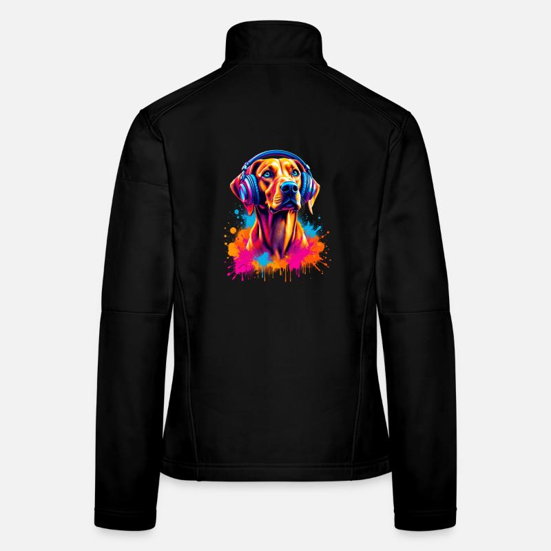 Viszla with headphones Women's Softshell Jacket