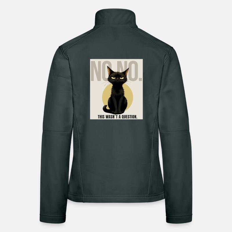 NON, NON. – Design sarcastique de chat noir Veste en tissu softshell Femme