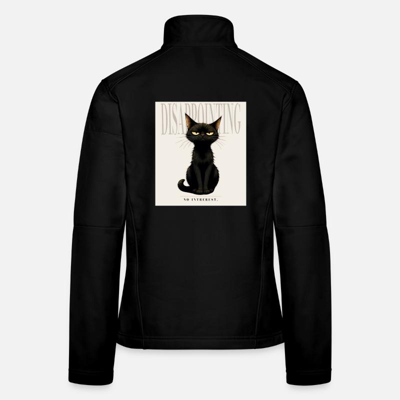 Disappointing. – Sarcastic Black Cat Design Women's Softshell Jacket