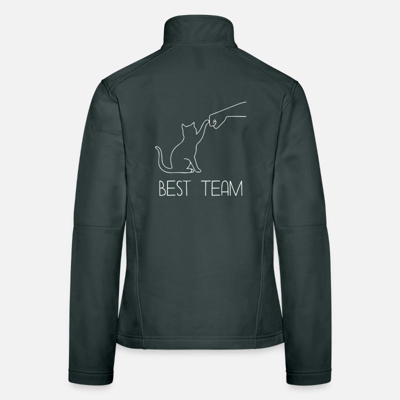 Katze Pfote lustig Frauen Softshelljacke