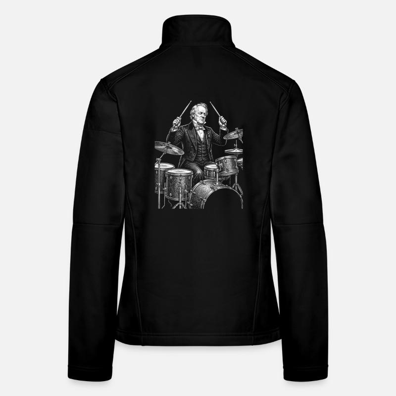 James Buchanan plays drums Women's Softshell Jacket
