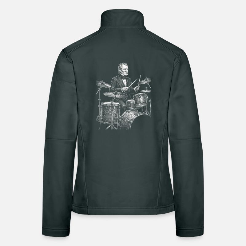 James K. Polk plays drums Women's Softshell Jacket