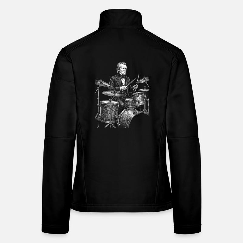 James K. Polk joue de la batterie Veste en tissu softshell Femme