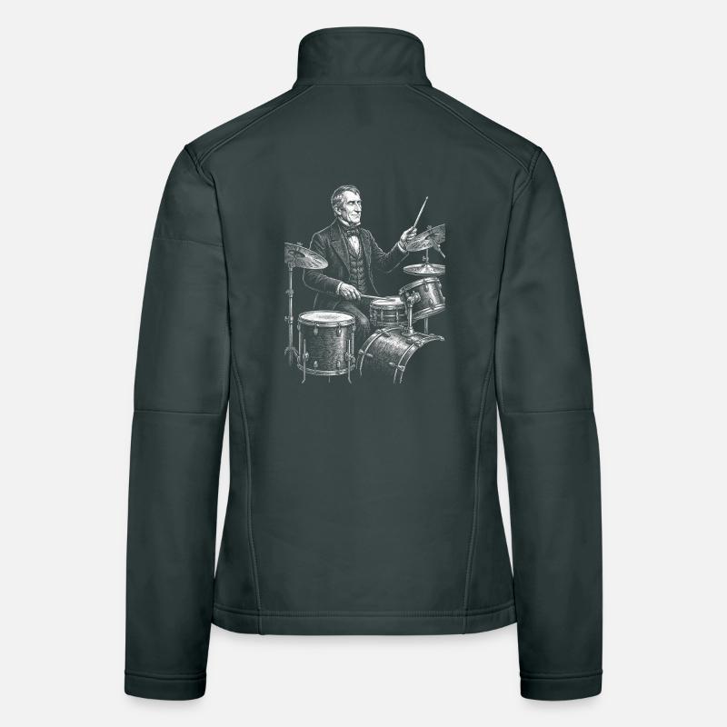 William Henry Harrison spielt Schlagzeug Frauen Softshelljacke