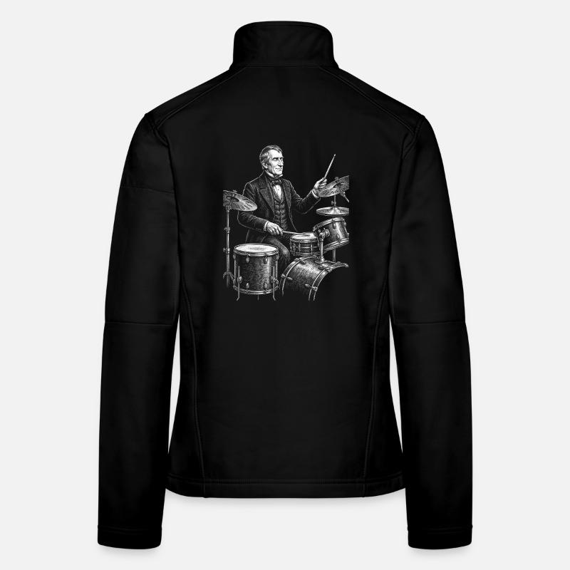 William Henry Harrison spielt Schlagzeug Frauen Softshelljacke