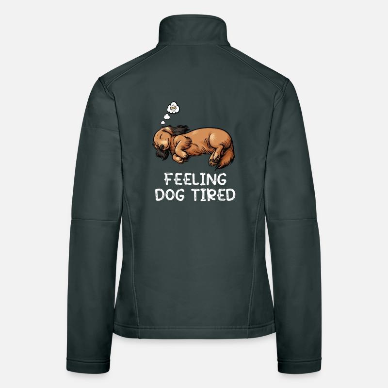 Se sentir fatigué par chien Teckel Veste en tissu softshell Femme