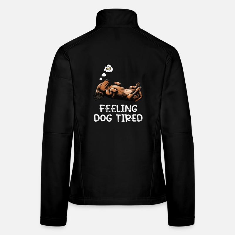 Se sentir fatigué par chien Teckel Veste en tissu softshell Femme