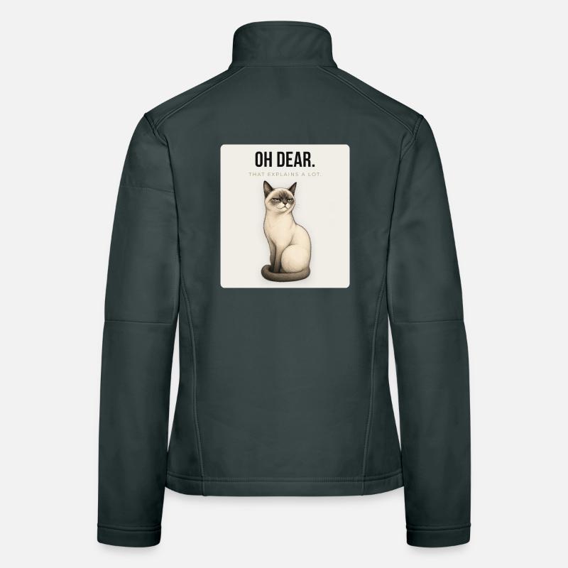 OH LÀ LÀ. Noble Chat Sarcastique Conception du Mème Veste en tissu softshell Femme