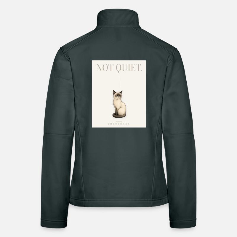PAS SILENCIEUX. Noble Chat Sarcastique Conception du Mème Veste en tissu softshell Femme