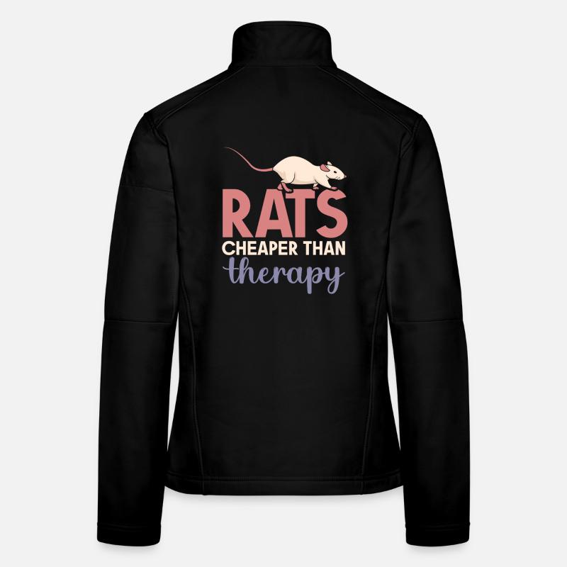 Rat, rat de maison, propriétaire de rats, amoureux des rats Veste en tissu softshell Femme