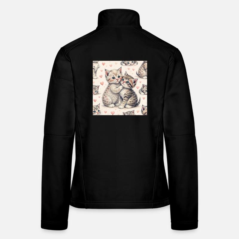 Étreinte sincère de Pastel Kittens Veste en tissu softshell Femme