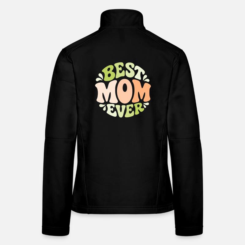 Best Mom Ever Pastel Bubbel Design Women's Softshell Jacket