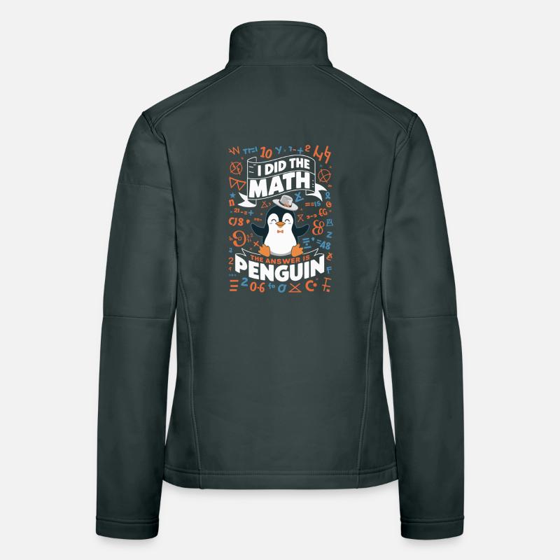 Math Penguin : La réponse est Penguin Veste en tissu softshell Femme
