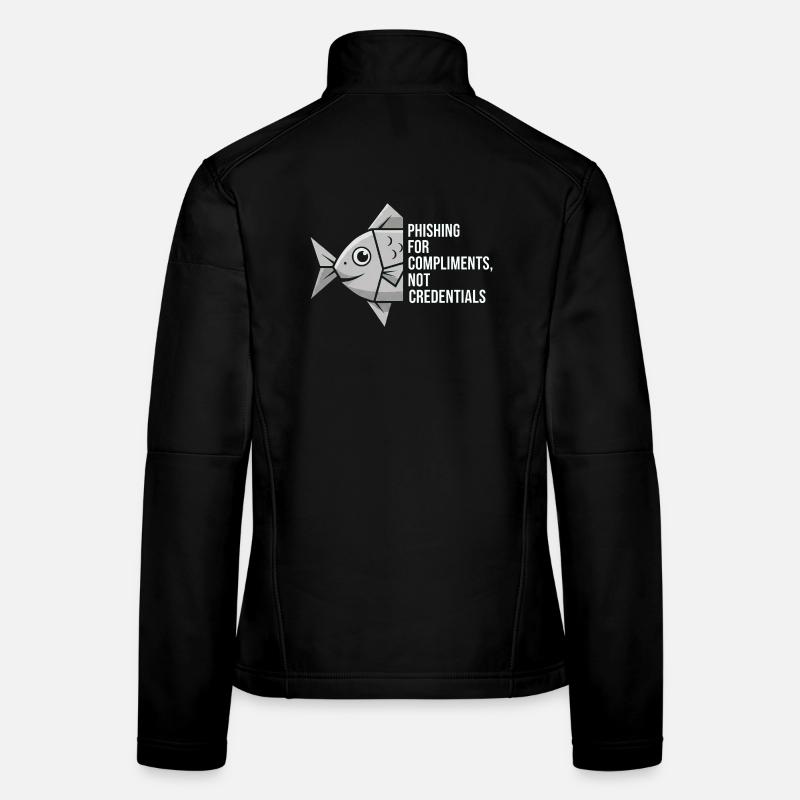 Phishing for Compliments Cyber Security - Frauen Softshelljacke - Schwarz