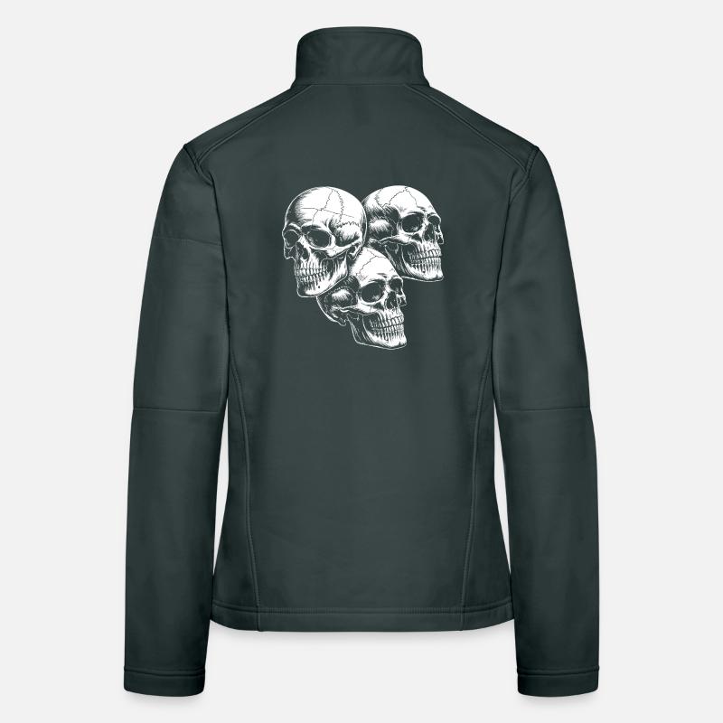 Dreier Schädel Silhouette Frauen Softshelljacke