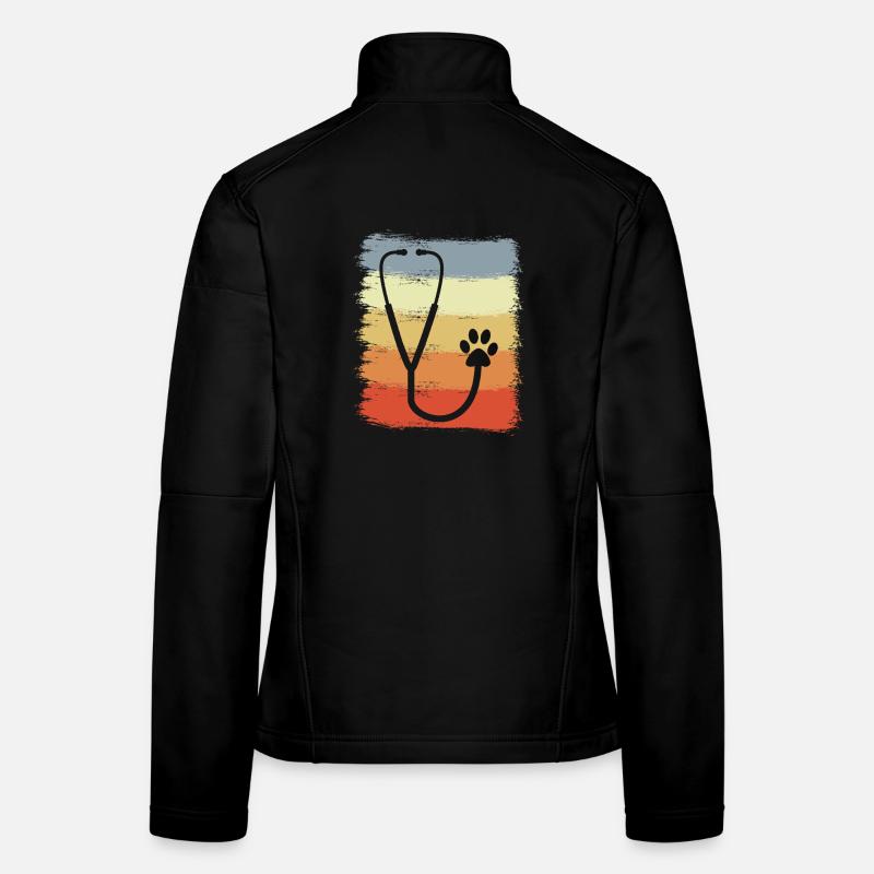 Stethoskop Zeichnung Frauen Softshelljacke