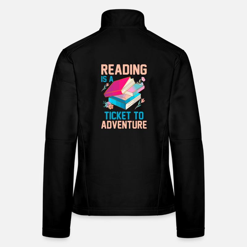 Lesen ist Ticket ins Abenteuer Frauen Softshelljacke