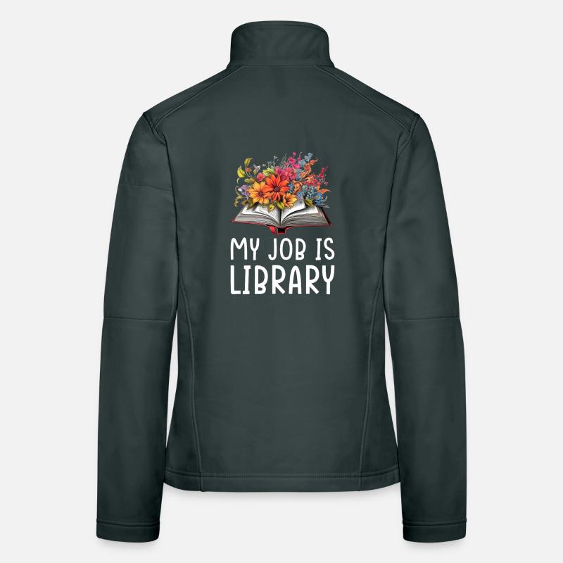 Bücherblüten Bibliothek Design Frauen Softshelljacke