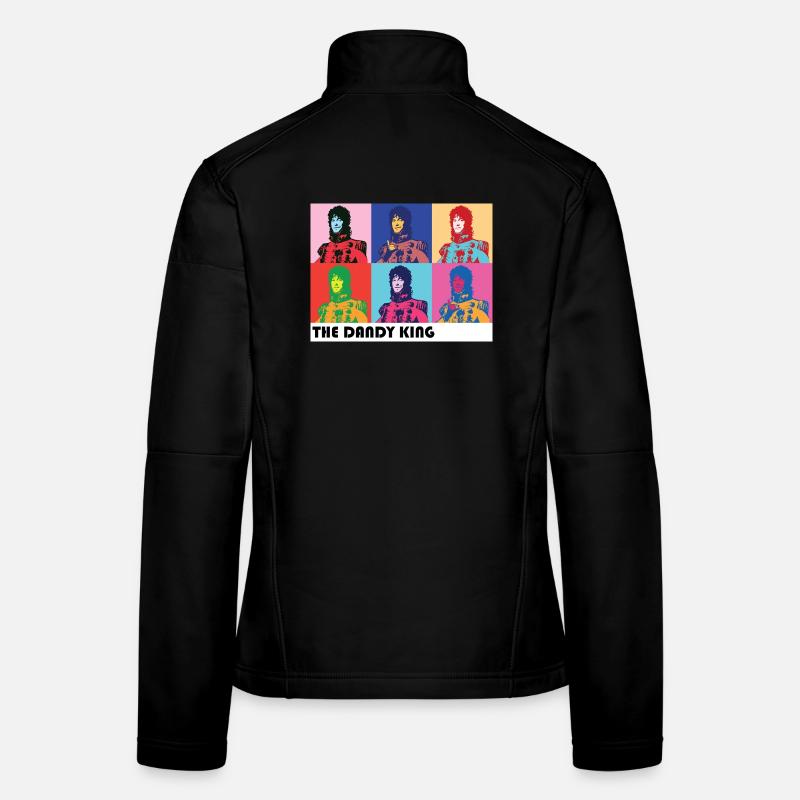 Dandy King Pop-Art-Porträt Frauen Softshelljacke