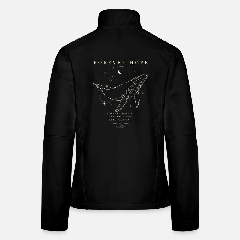 Espoir Éternel - Design Éclatant de la Baleine Inoubliée Veste en tissu softshell Femme