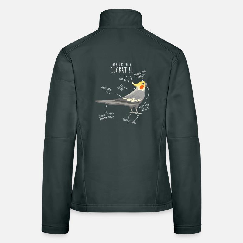 Anatomie de la calopsitte Veste en tissu softshell Femme