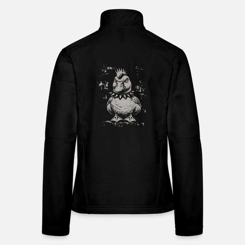 Vintage Funny Duck Punk Goose Women's Softshell Jacket