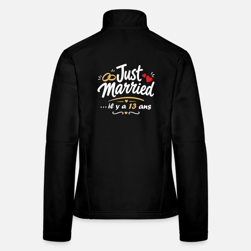 Just Married 13 Ans Heureux Veste en tissu softshell Femme