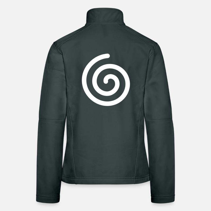 Spirale – Minimalistisches Symbol Design Frauen Softshelljacke
