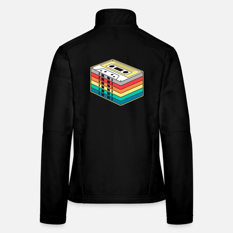 Vibrant Rainbow Cassette Tape Women's Softshell Jacket