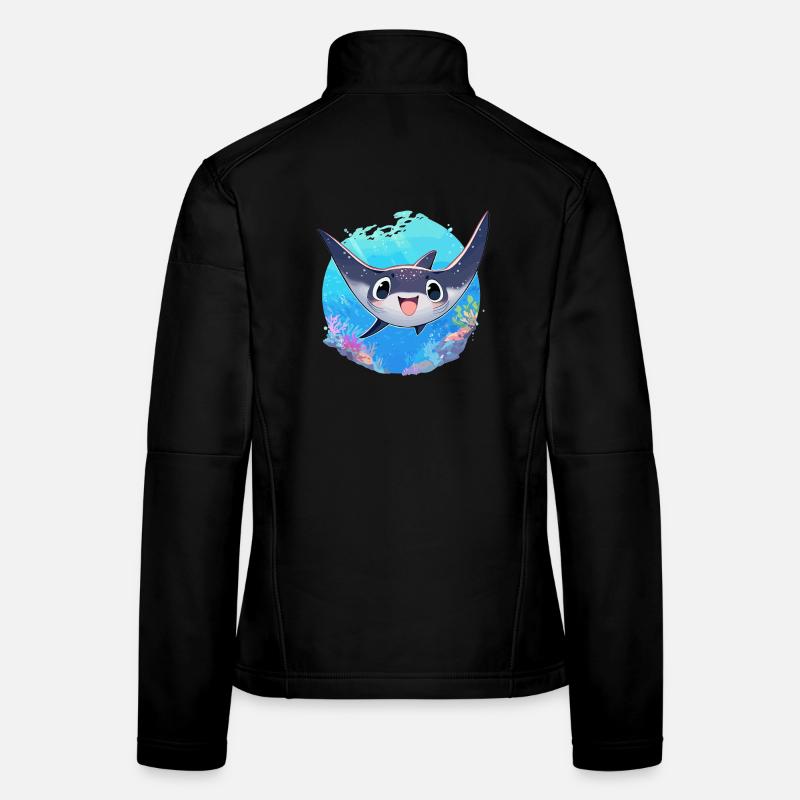 Rochen Mantarochen Frauen Softshelljacke