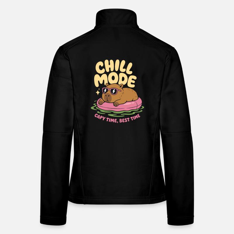 Chill Mode Capybara No Rush Frauen Softshelljacke