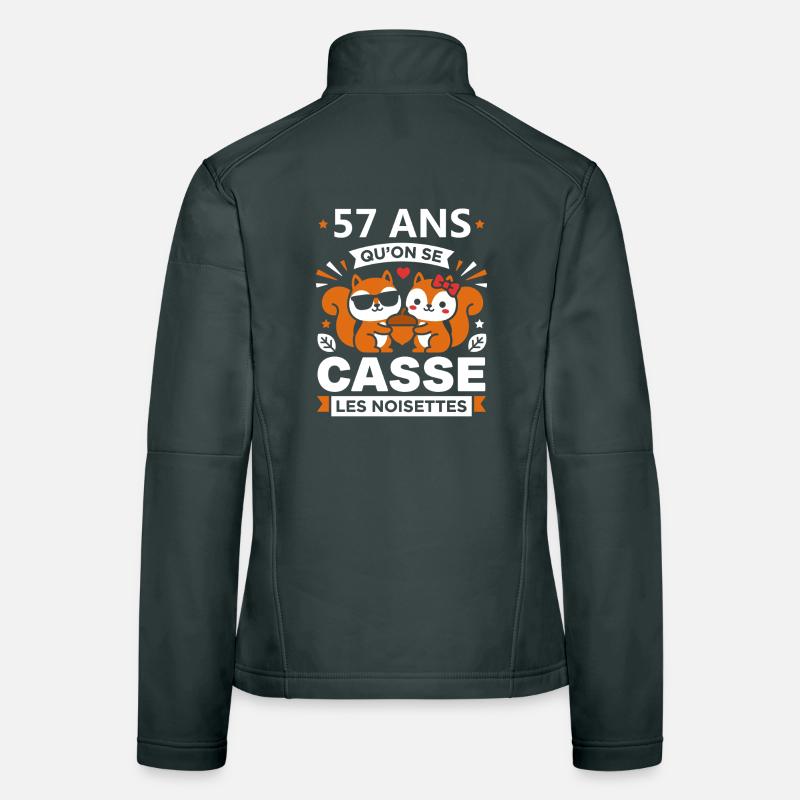 57 Ans Casse les Noisettes Veste en tissu softshell Femme