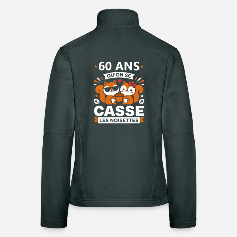 60 Ans Cassé les Noisettes Veste en tissu softshell Femme