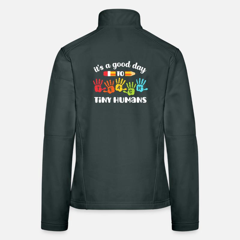 Regenbogenhandabdrücke lehren winzige Menschen Frauen Softshelljacke
