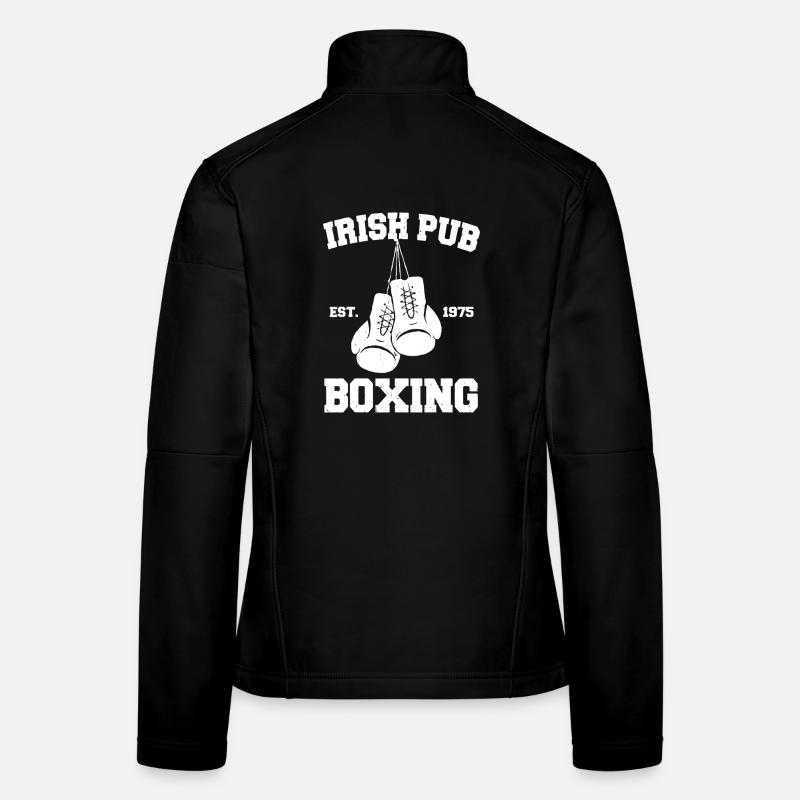 Emblème vintage de la boxe de pub irlandaise Veste en tissu softshell Femme