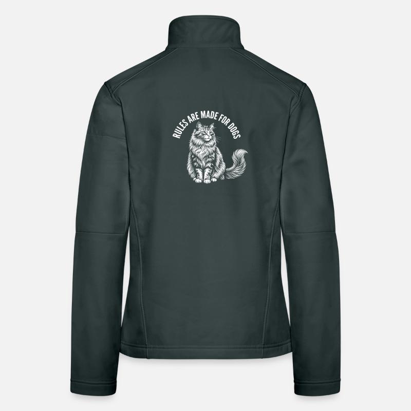 Weiße Katze Süßes Haustier Katzenmama Design Frauen Softshelljacke