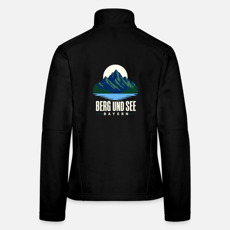 Berg und See Bayern Mountain Lake Bavaria Heimatli Frauen Softshelljacke