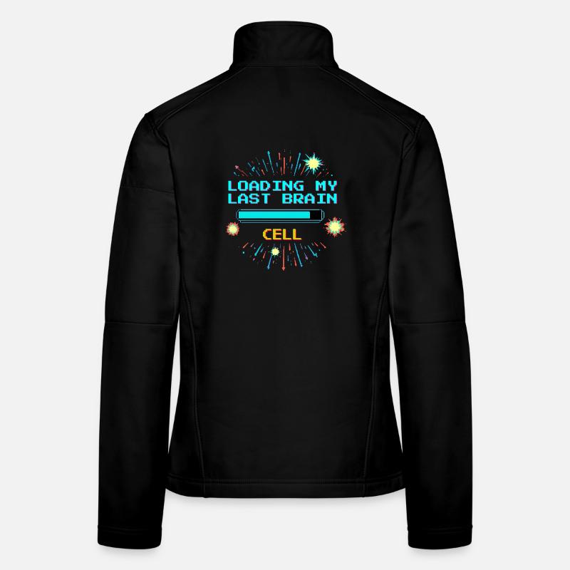 Retro Pixel Vaporwave Tempel Gaming Frauen Softshelljacke