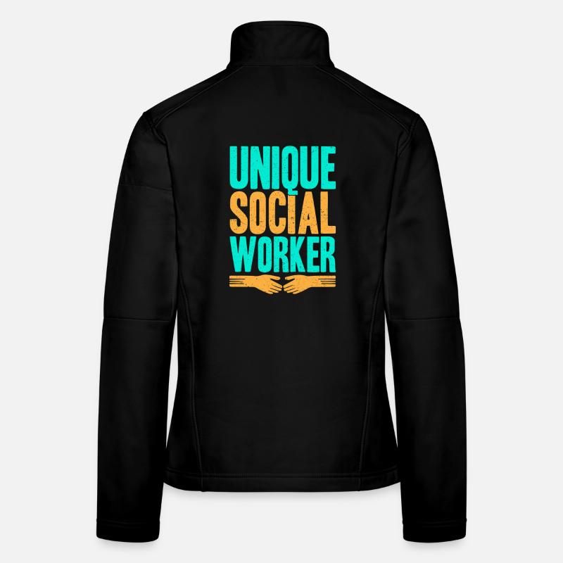 Citation d’assistant social : Unique Social Work Veste en tissu softshell Femme