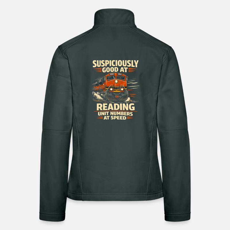 Zugnummern im Tempo | Trainspotting Frauen Softshelljacke