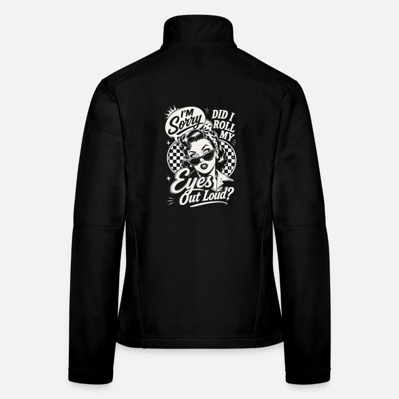 Eye Roll Pinup Humor Frauen Softshelljacke