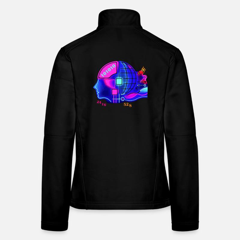 Merging AI and human intelligence - Women's Softshell Jacket - black