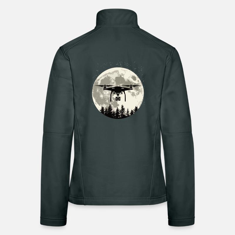 Drone Cinematic FPV Flying Nature Retro Gift Women's Softshell Jacket