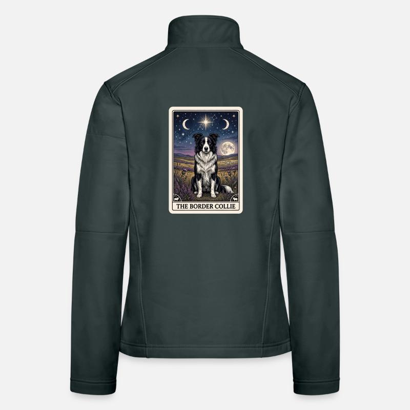 Border Collie Tarotkarte Frauen Softshelljacke
