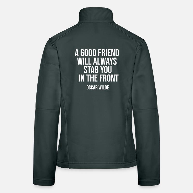 Oscar Wilde Freundschaftszitat Frauen Softshelljacke