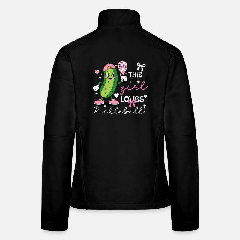 Coquette Pickleball-Mädchen süße Pickle - Frauen Softshelljacke - Schwarz