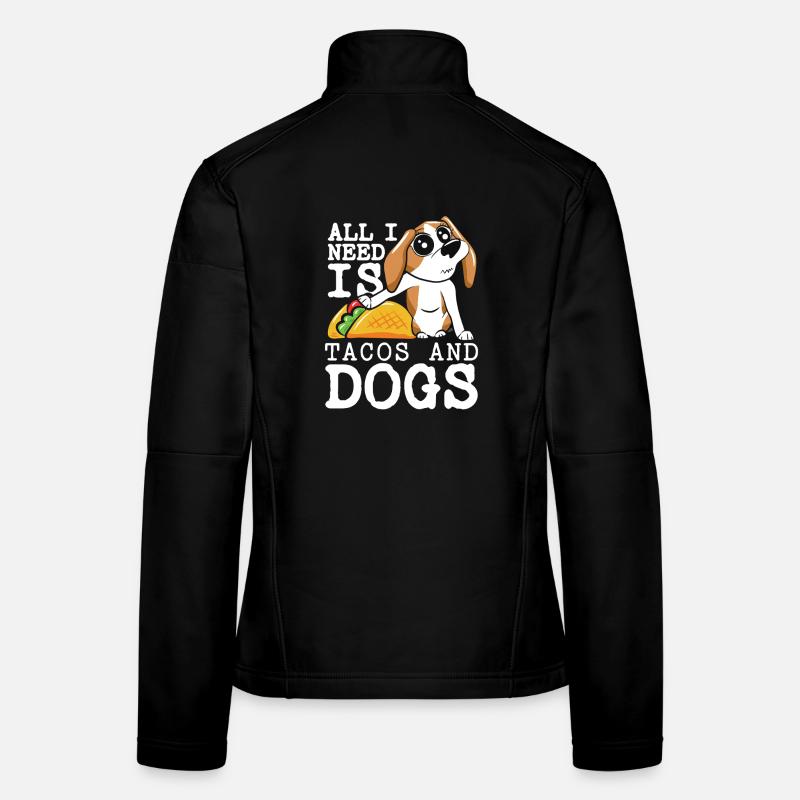 Taco Chien Propriétaire de chien Tacos Chiot Chiot Veste en tissu softshell Femme