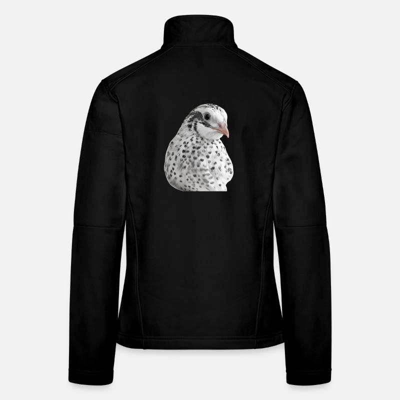 Snow Quail Portrait - Women's Softshell Jacket - black