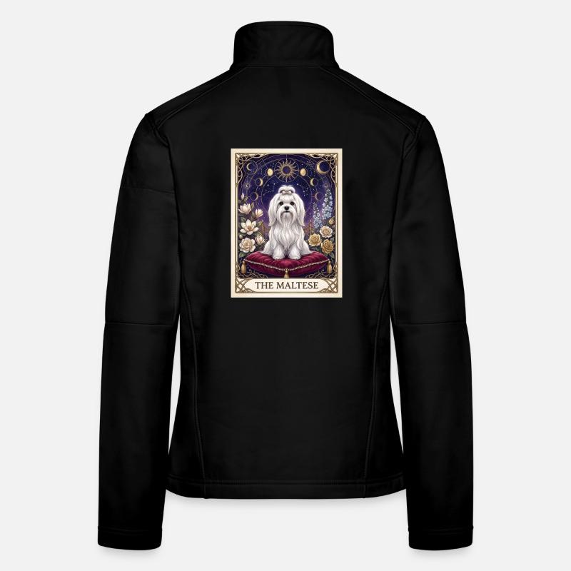 The Maltese in the starry sky Women's Softshell Jacket