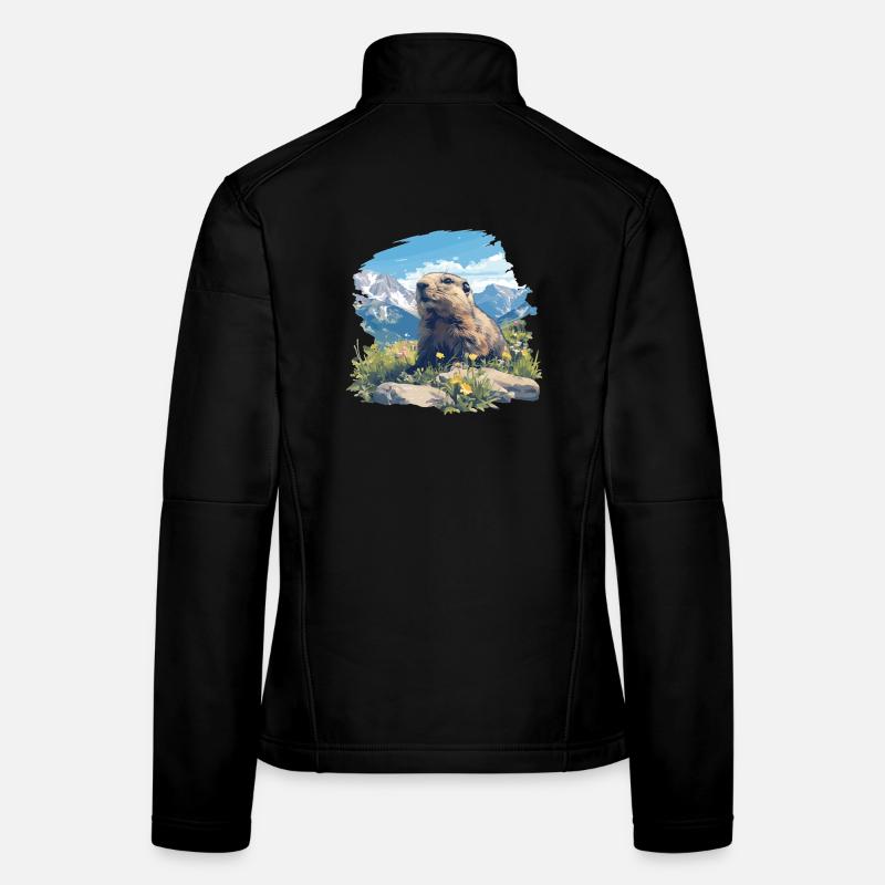 Marmottes Marmotte Veste en tissu softshell Femme